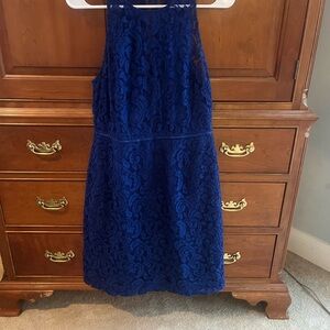 J. Crew Blue Halter Sheath Mini Dress